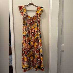 Floral and Fruit Dress - M